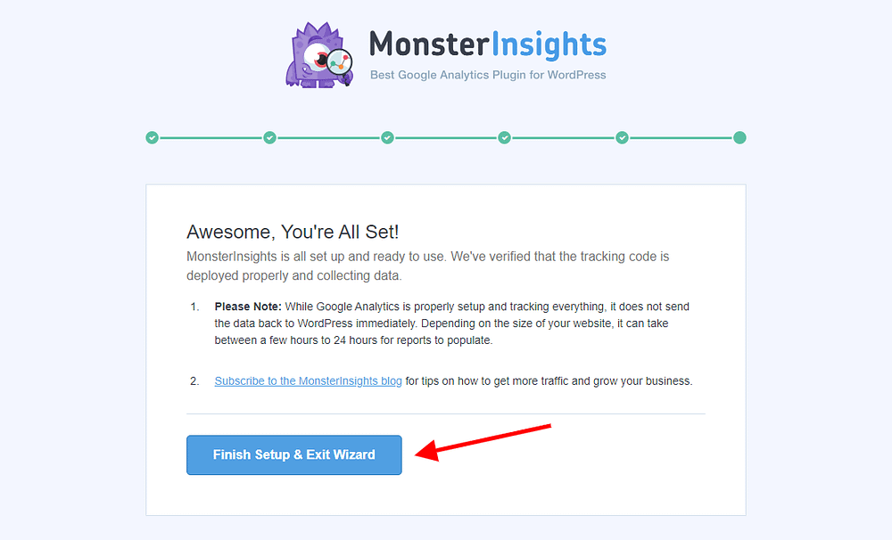 MonsterInsights Setup Wizard Page 5
