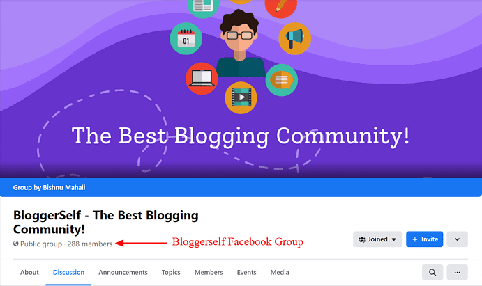 Blogger Self Facebook Group