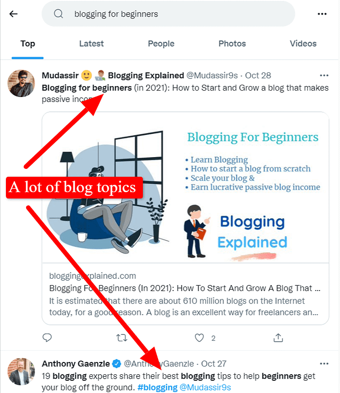 How To Find Blog Post Topics From Twitter?
