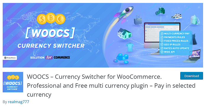 WOOCS - Currency Switcher For WooCommerce