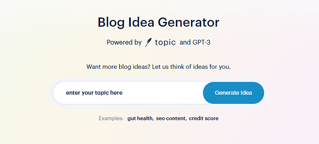 Usetopic Blog Idea Generator